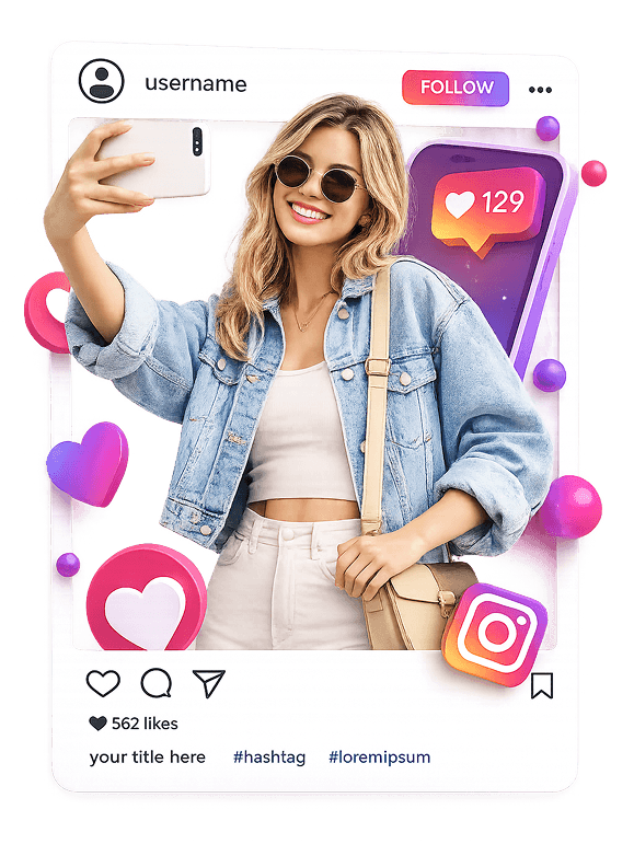 Influencer creating content for an Instagram collaboration