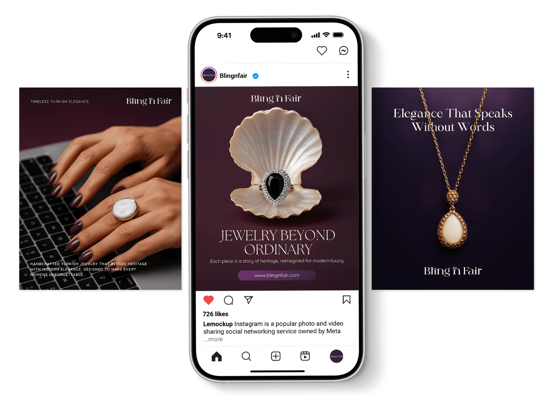 Instagram creator collaboration for a jewelry brand