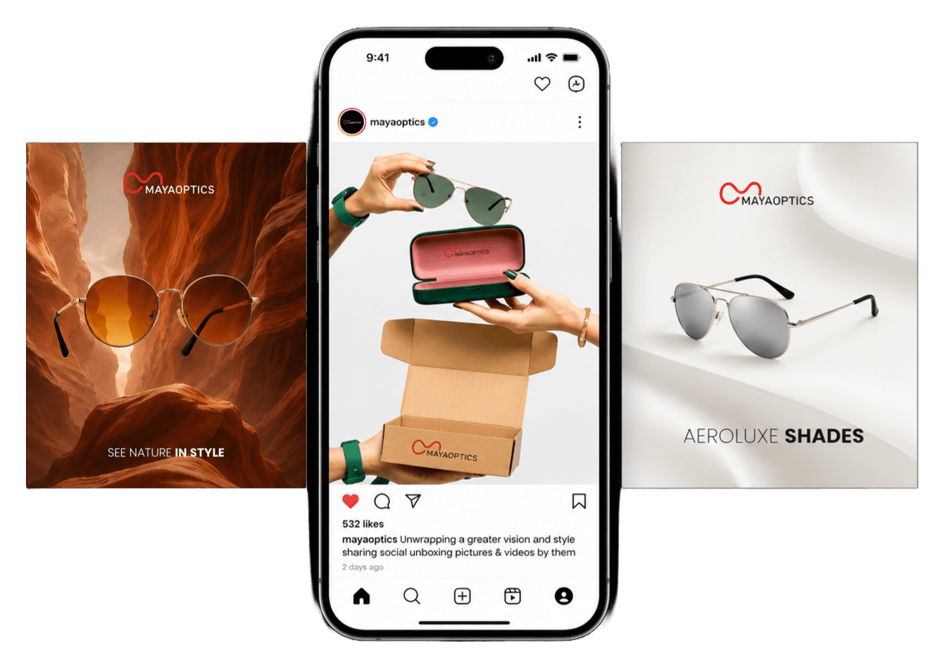 Influencer-led eyewear campaign for Maya Optics